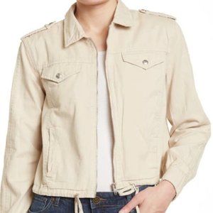 NWT! BLANKNYC Twill Utility Jacket BUFF Cream Large